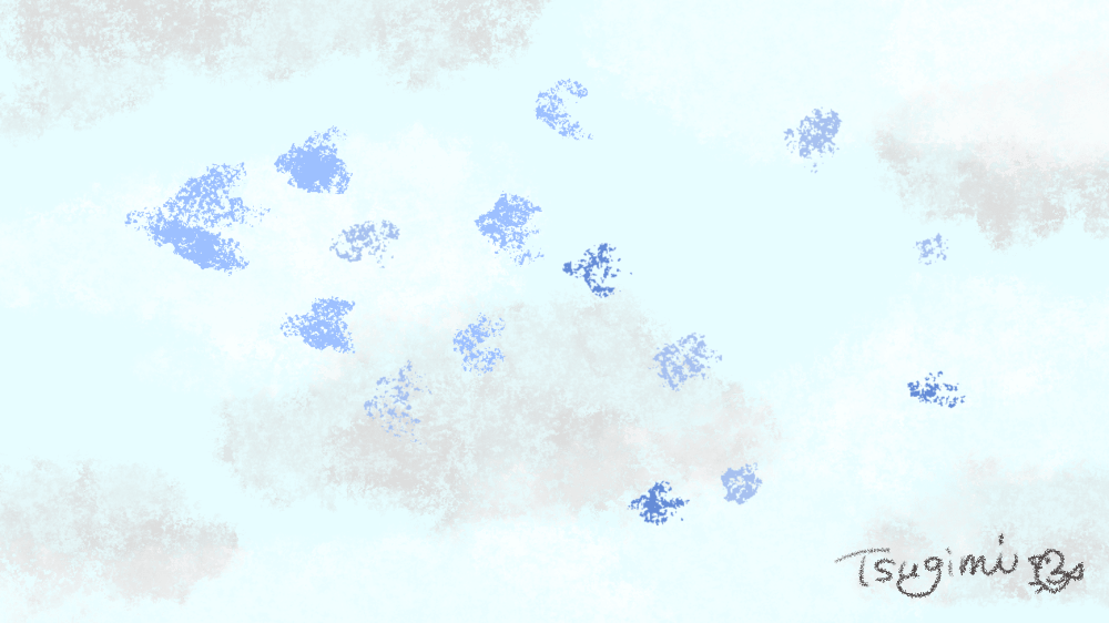 渡り鳥の群れをイメージしたイラスト。